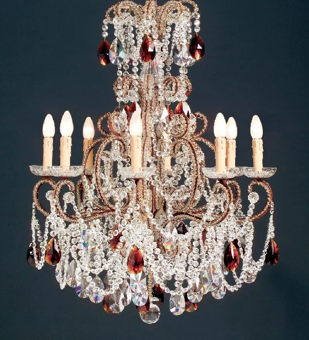 Chandeliers with Candle - Style Bulbs for a Classic AestheticAntiqued Wooden Chandelier With Bohemian And Amber Crystals Chandeliers with Candle - Style Bulbs for a Classic AestheticAntiqued Wooden Chandelier With Bohemian And Amber Crystals