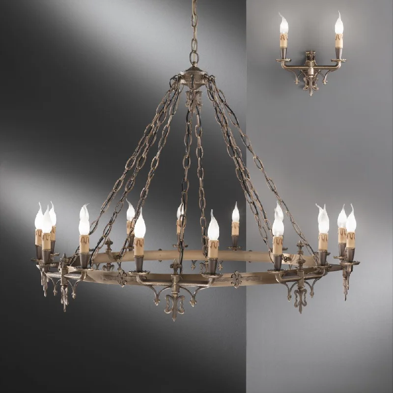Art Deco Chandeliers for a Retro - Glam LookBaroque Cast Brass Candle Chandelier
