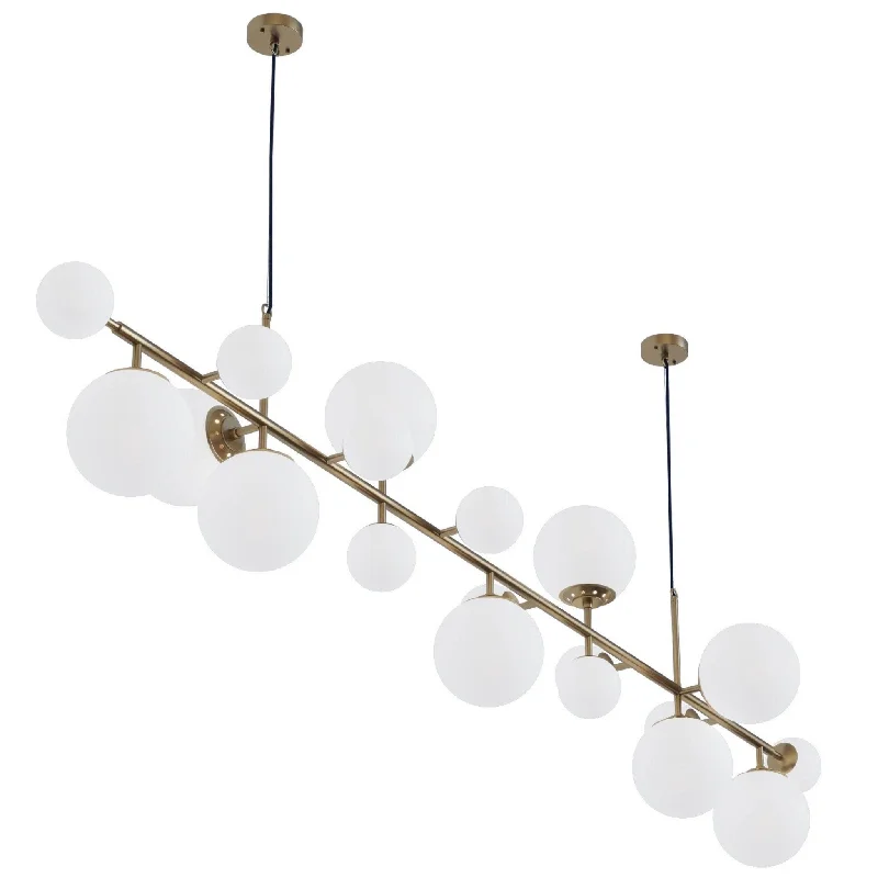 Brass & White glass