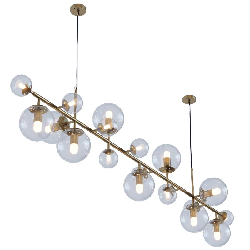 Brass & Clear glass