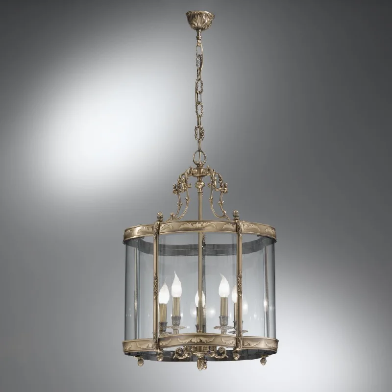 Chandeliers with Sputnik - Style Design for a Futuristic VibeCast Brass Lantern 5 Light Chandelier Chandeliers with Sputnik - Style Design for a Futuristic VibeCast Brass Lantern 5 Light Chandelier