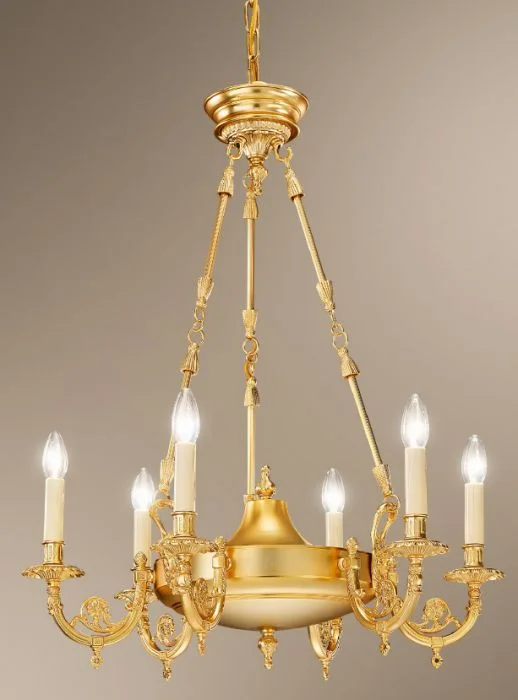 Minimalist Chandeliers for Sleek and Simple InteriorsChandelier In Satin Gold Finish Minimalist Chandeliers for Sleek and Simple InteriorsChandelier In Satin Gold Finish