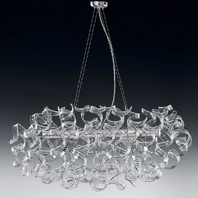 Chandeliers with Clear Crystal for a Sparkling EffectClear Ribbon Ceiling Light 90Cm Chandeliers with Clear Crystal for a Sparkling EffectClear Ribbon Ceiling Light 90Cm