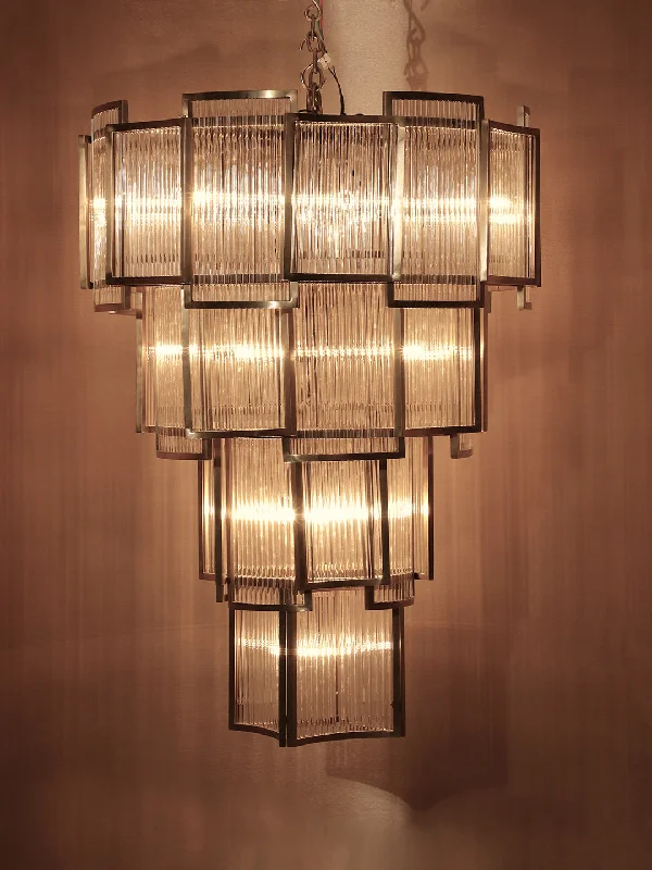 Chandeliers with Adjustable Arms for Directional LightingConroe Gold Double Height Chandelier Chandeliers with Adjustable Arms for Directional LightingConroe Gold Double Height Chandelier