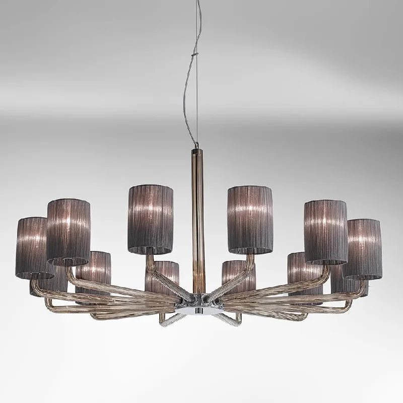 Chandeliers for Living Rooms to Create a Focal PointHand-Blown Classic Fine Italian Chandelier With Twelve Shades And Murano Glass Chandeliers for Living Rooms to Create a Focal PointHand-Blown Classic Fine Italian Chandelier With Twelve Shades And Murano Glass