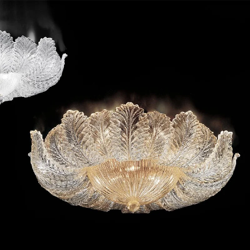 Chandeliers with Colored Glass for a Splash of ColorHand-Blown Large Venetian Flush Ceiling Lamp Ø102cm Chandeliers with Colored Glass for a Splash of ColorHand-Blown Large Venetian Flush Ceiling Lamp Ø102cm