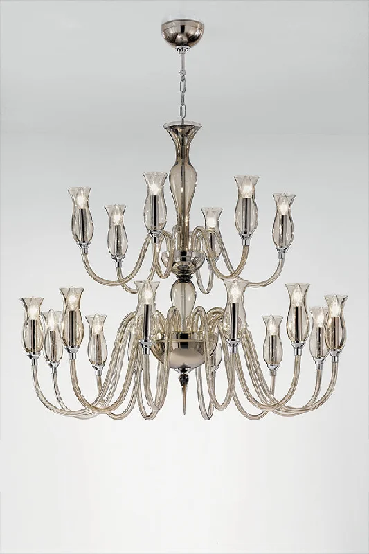 Modern Crystal Chandeliers for Contemporary HomesHandcrafted Contemporary Fine Italian Chandelier With Eighteen Lights And Murano Glass Modern Crystal Chandeliers for Contemporary HomesHandcrafted Contemporary Fine Italian Chandelier With Eighteen Lights And Murano Glass