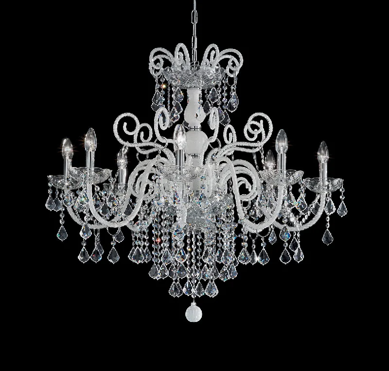 Chandeliers for Low Ceilings to Avoid OvercrowdingHand-Blown Antique Single-Tier Fine Venetian Chandelier With Eight Shades And Murano Glass Chandeliers for Low Ceilings to Avoid OvercrowdingHand-Blown Antique Single-Tier Fine Venetian Chandelier With Eight Shades And Murano Glass