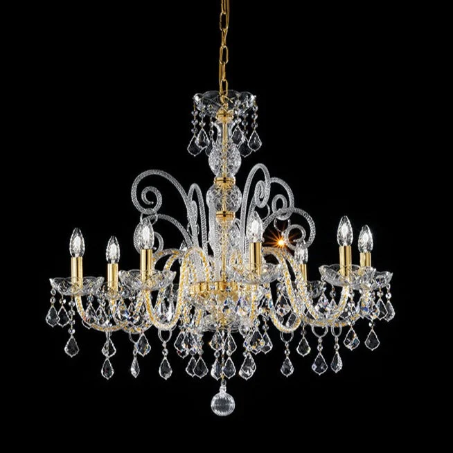 Mini Chandeliers for Adding Charm to Small SpacesHand-Made Single-Tier Venetian Chandelier With Eight Arm Mini Chandeliers for Adding Charm to Small SpacesHand-Made Single-Tier Venetian Chandelier With Eight Arm