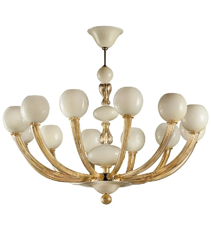 Chandeliers with Venetian Glass for a Luxurious LookHandmade Fine Italian Chandelier Ceiling Pendant Lamp With Twelve Shades And Murano Glass Chandeliers with Venetian Glass for a Luxurious LookHandmade Fine Italian Chandelier Ceiling Pendant Lamp With Twelve Shades And Murano Glass
