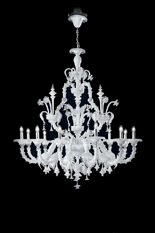 Mid - Century Modern Chandeliers for Vintage AppealHandcrafted Ornamental Antique Fine Italian Chandelier With Twelve Lights And Murano Glass