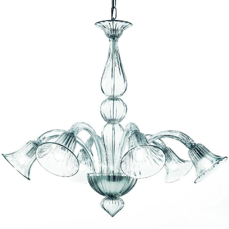 Chandeliers with Adjustable Height for Custom InstallationVenetian 6 light Murano Chandelier Chandeliers with Adjustable Height for Custom InstallationVenetian 6 light Murano Chandelier