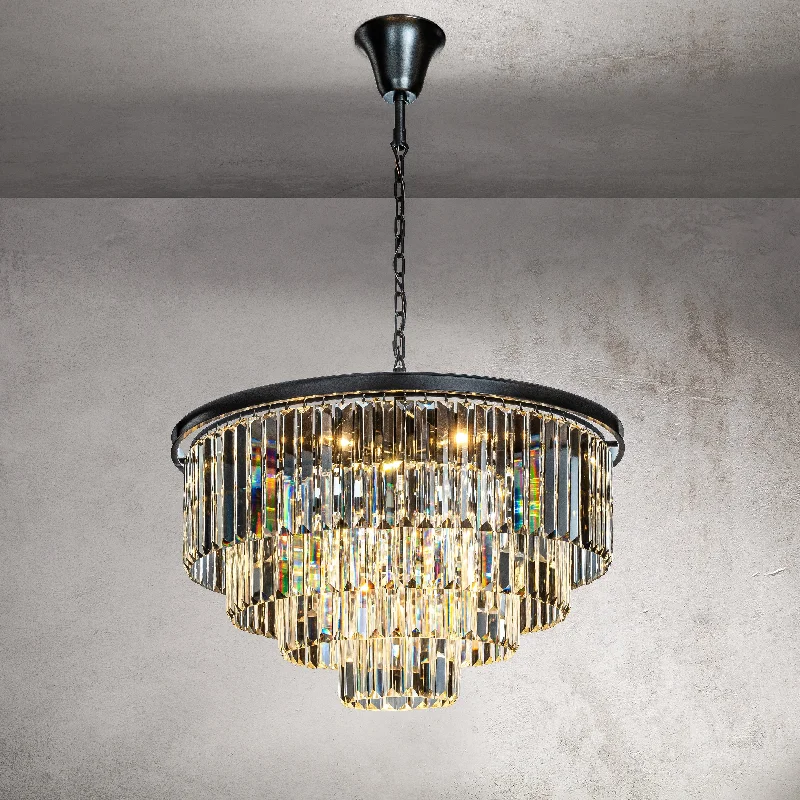 Chandeliers with Pendant Lights for a Stylish LookCraftHome 8-Lights Modern 4-Tier Round Fringe Crystal Chandelier for Dining Room Chandeliers with Pendant Lights for a Stylish LookCraftHome 8-Lights Modern 4-Tier Round Fringe Crystal Chandelier for Dining Room