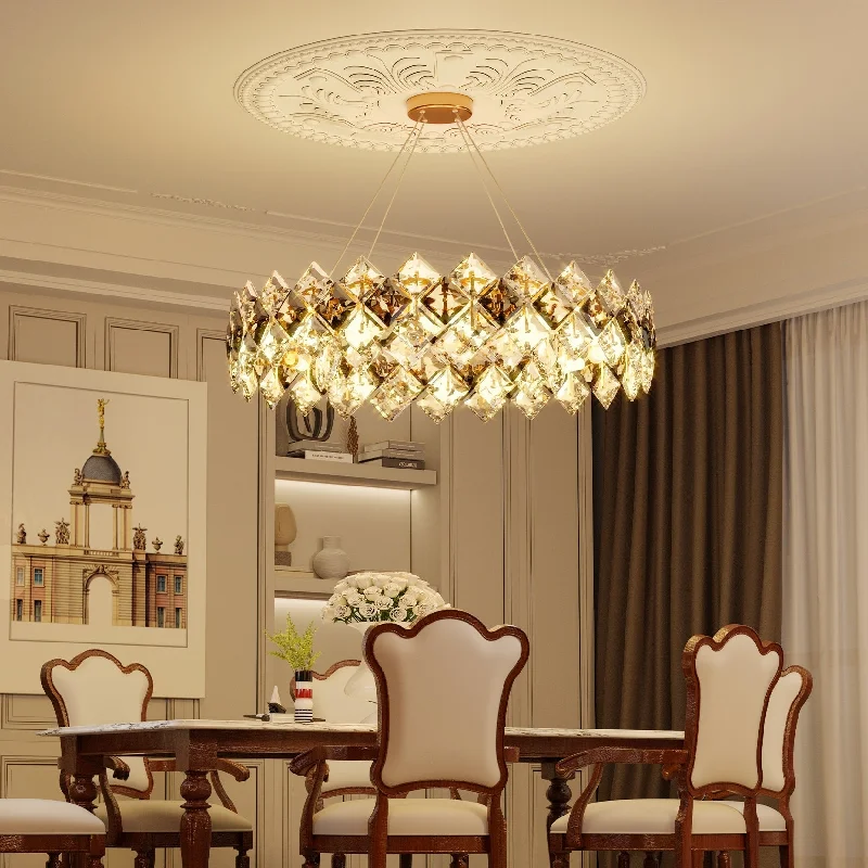 Bohemian - Style Beaded Chandeliers for Eclectic DecorCrystal Convertible Chandelier Light with 3 Colors Bohemian - Style Beaded Chandeliers for Eclectic DecorCrystal Convertible Chandelier Light with 3 Colors