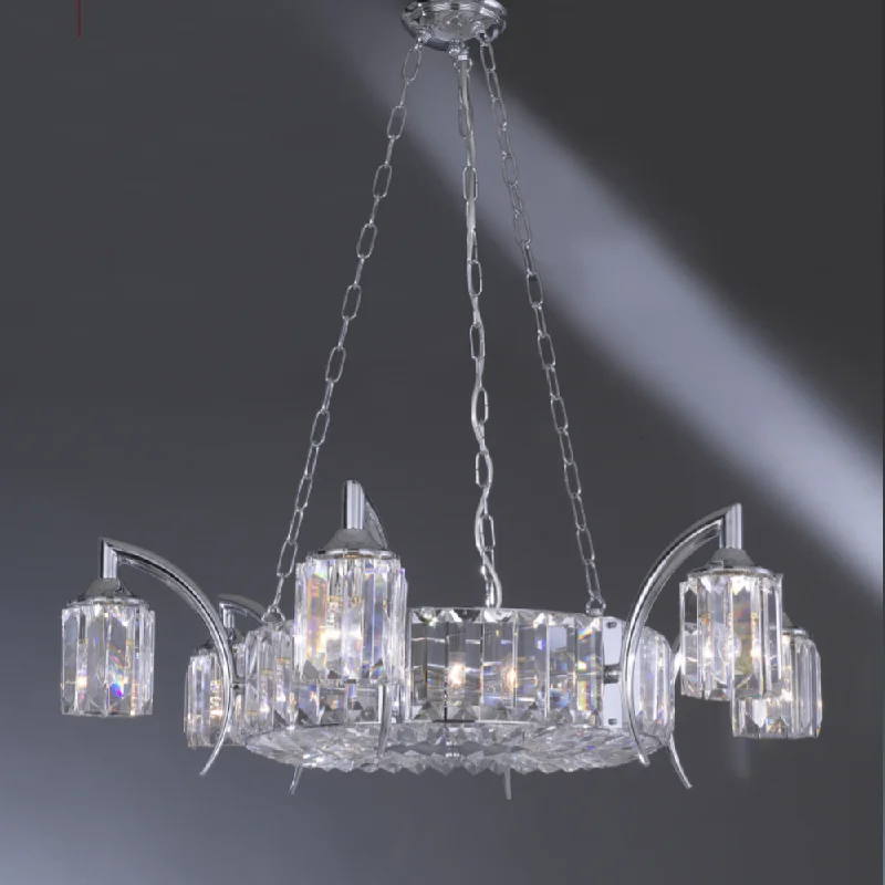 Chandeliers with Metal Frames in Copper FinishElegant Crystal Interior Chandelier