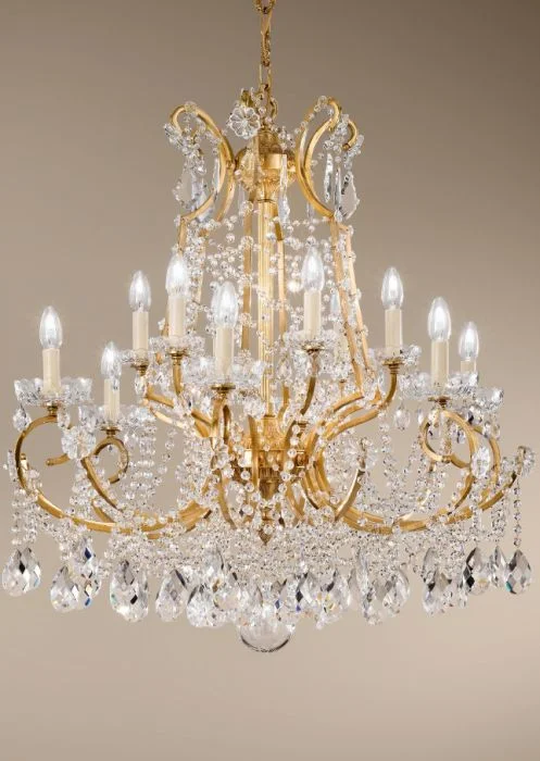Chandeliers with Candle - Style Bulbs for a Classic AestheticGold Chandelier With Bohemian Crystals Chandeliers with Candle - Style Bulbs for a Classic AestheticGold Chandelier With Bohemian Crystals