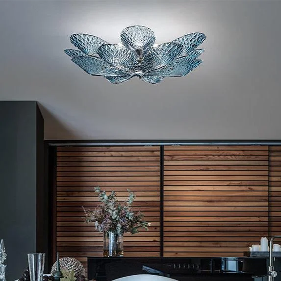 Chandeliers with Adjustable Height for Custom InstallationHand-Blown Exquisite Contemporary Venetian Medium Ceiling Lamp With Twelve Lights And Murano Glass Chandeliers with Adjustable Height for Custom InstallationHand-Blown Exquisite Contemporary Venetian Medium Ceiling Lamp With Twelve Lights And Murano Glass