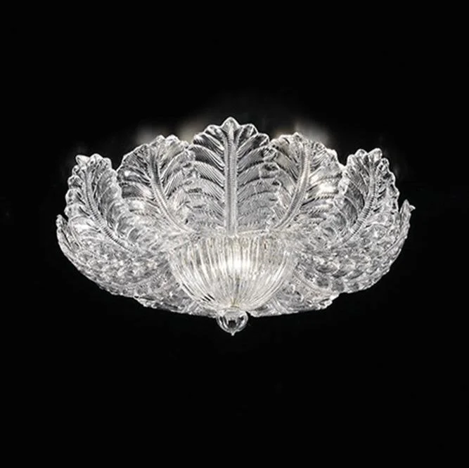 Mini Chandeliers for Adding Charm to Small SpacesHand-Blown Clear Murano Glass Flush Ceiling Lamp Mini Chandeliers for Adding Charm to Small SpacesHand-Blown Clear Murano Glass Flush Ceiling Lamp