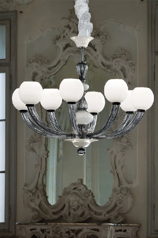 Chandeliers with Dimmable Lights for Ambiance ControlHandmade Fine Italian Chandelier Ceiling Pendant Lamp With Eight Shades And Murano Glass Chandeliers with Dimmable Lights for Ambiance ControlHandmade Fine Italian Chandelier Ceiling Pendant Lamp With Eight Shades And Murano Glass