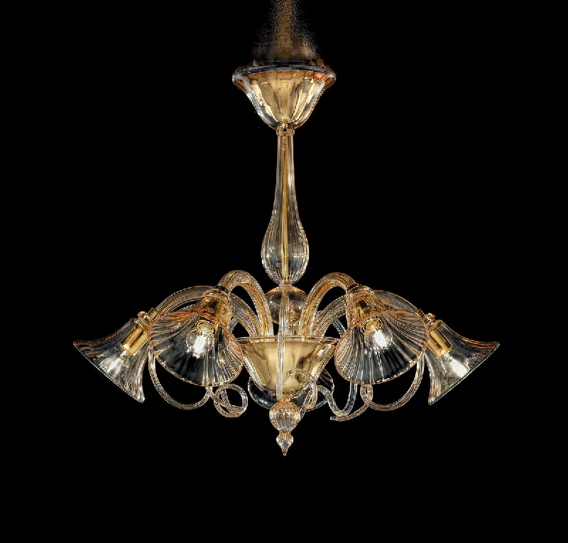 LED Chandeliers for Energy - Efficient LightingHandmade Elegant Venetian Chandelier With Six Shades And Murano Glass LED Chandeliers for Energy - Efficient LightingHandmade Elegant Venetian Chandelier With Six Shades And Murano Glass