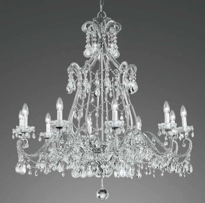 Bohemian - Style Beaded Chandeliers for Eclectic DecorIron Chandelier With Crystal Decoration Bohemian - Style Beaded Chandeliers for Eclectic DecorIron Chandelier With Crystal Decoration
