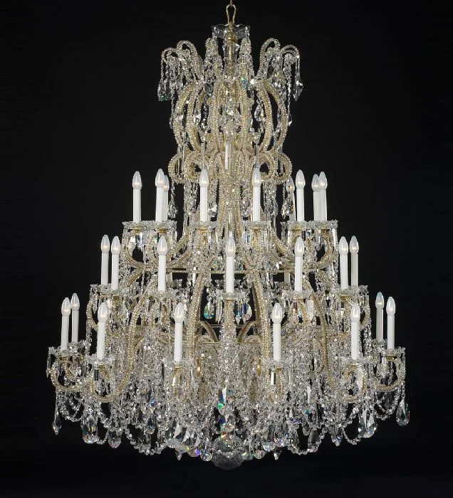 Chandeliers with Metal Frames in Black FinishLarge 36 Light Statement Crystal Chandelier Chandeliers with Metal Frames in Black FinishLarge 36 Light Statement Crystal Chandelier