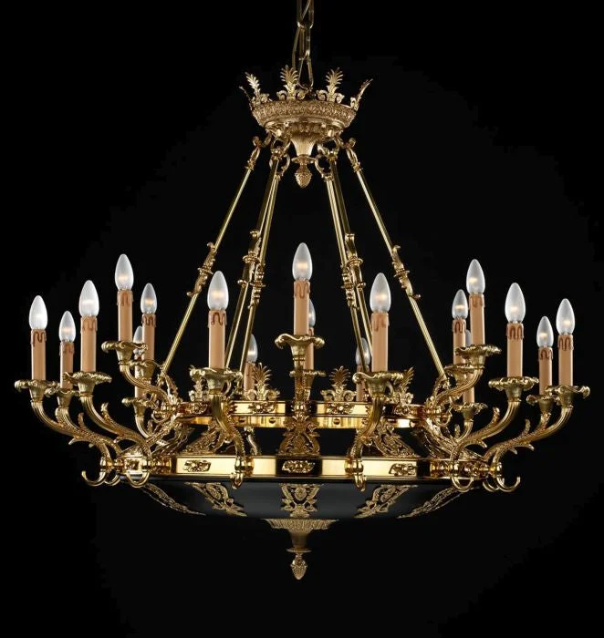 Chandeliers with Venetian Glass for a Luxurious LookLarge18 Light French Gold Empire Chandelier Chandeliers with Venetian Glass for a Luxurious LookLarge18 Light French Gold Empire Chandelier