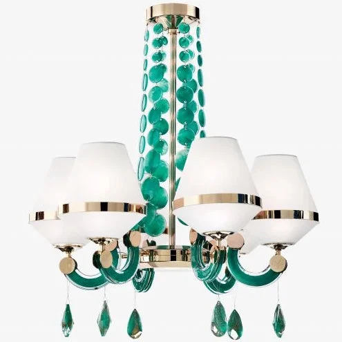 Chandeliers for Living Rooms to Create a Focal PointLuxury Murano Glass Art Deco 6 Arm Chandelier By Beby