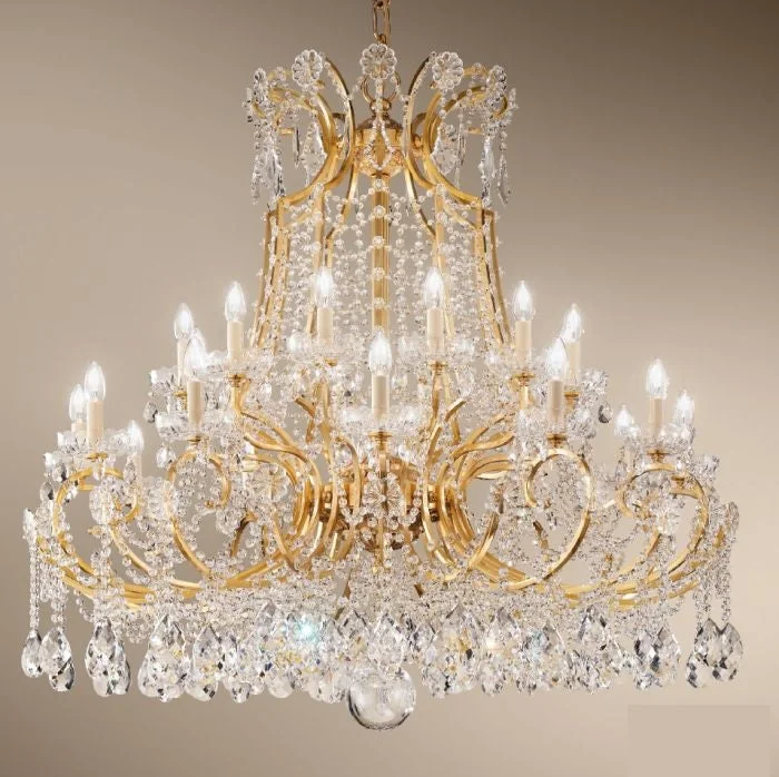 Chandeliers with Multiple Lights for Maximum IlluminationMagnificent 24-Arm Chandelier With Bohemian Crystals Chandeliers with Multiple Lights for Maximum IlluminationMagnificent 24-Arm Chandelier With Bohemian Crystals