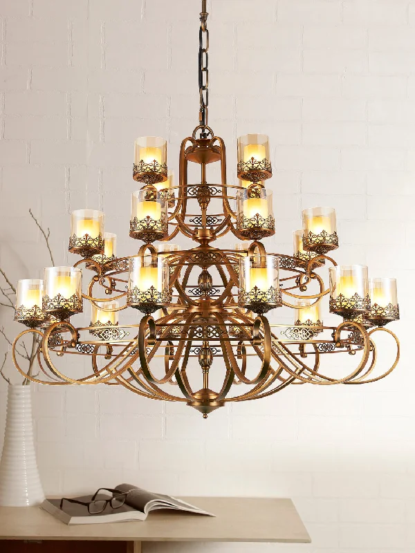 Victorian - Inspired Chandeliers with Ornate DetailsMarville 12+8+4 Lamp Chandelier Victorian - Inspired Chandeliers with Ornate DetailsMarville 12+8+4 Lamp Chandelier