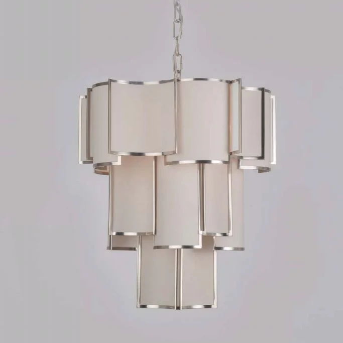 Chandeliers with Candle - Style Bulbs for a Classic AestheticModern Mid-Century Layered Chandelier With Choice Of Frame Colour Chandeliers with Candle - Style Bulbs for a Classic AestheticModern Mid-Century Layered Chandelier With Choice Of Frame Colour