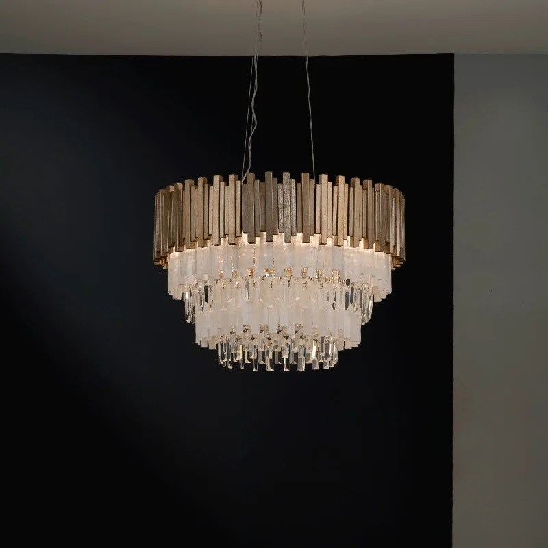 Chandeliers with Metal Frames in Black FinishModern Metal And Rock Crystal Chandelier With Custom Frame Finish Chandeliers with Metal Frames in Black FinishModern Metal And Rock Crystal Chandelier With Custom Frame Finish