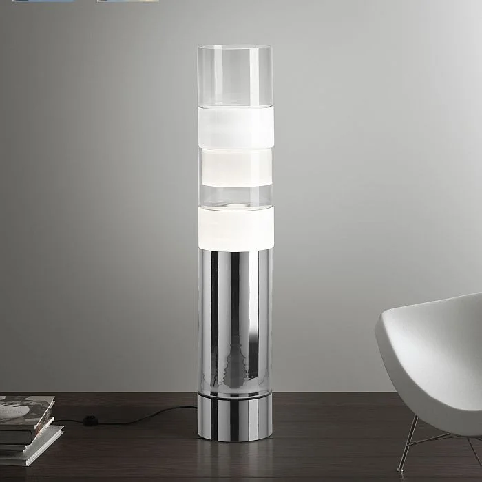 Chandeliers with Metal Frames in Copper FinishModern Murano Glass Stacking 'B' Light From Leucos
