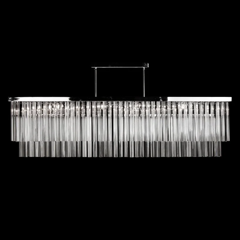 Chandeliers with Metal Frames in Gold FinishModern Rectangular Prism Chandelier