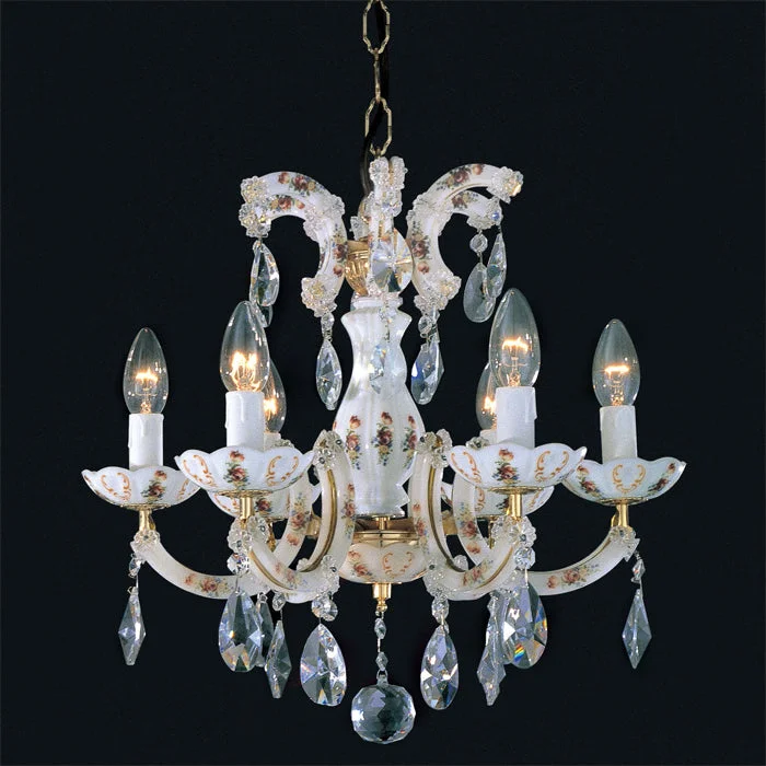 Mid - Century Modern Chandeliers for Vintage AppealOpaline Glass & Crystal 6 Light Maria Theresa Chandelier Mid - Century Modern Chandeliers for Vintage AppealOpaline Glass & Crystal 6 Light Maria Theresa Chandelier