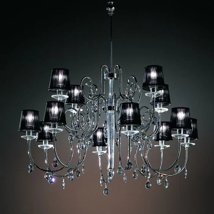 LED Chandeliers for Energy - Efficient LightingPremium Elements Chandelier With Black Or Ivory Shades LED Chandeliers for Energy - Efficient LightingPremium Elements Chandelier With Black Or Ivory Shades