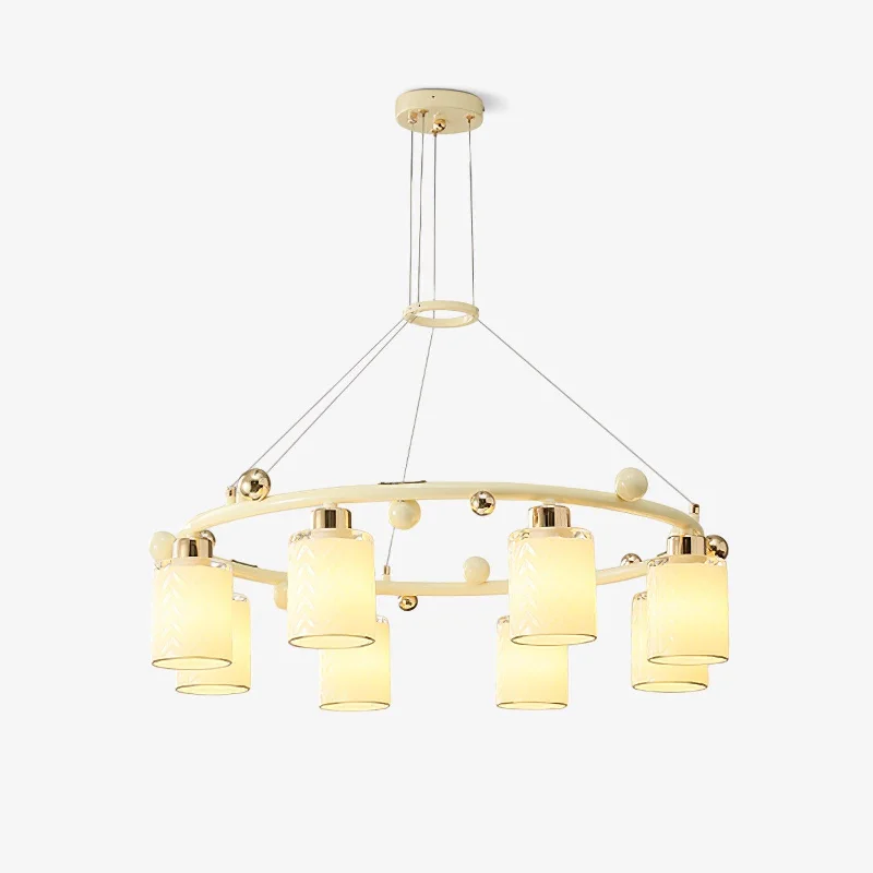 Mid - Century Modern Chandeliers for Vintage AppealRing Glass Cup Chandelier
