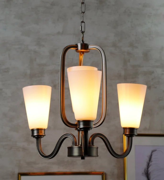 Chandeliers with Metal Frames in Gold FinishRubella 4-Lamp Chandelier