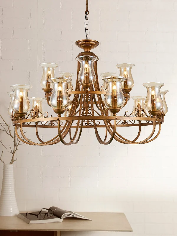 Mid - Century Modern Chandeliers for Vintage AppealRudiano 10+5 Lamp Chandelier