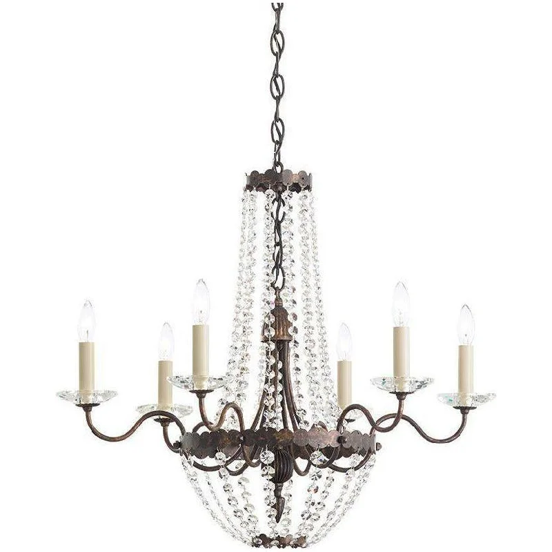 Chandeliers with Clear Crystal for a Sparkling EffectEarly American Chandelier