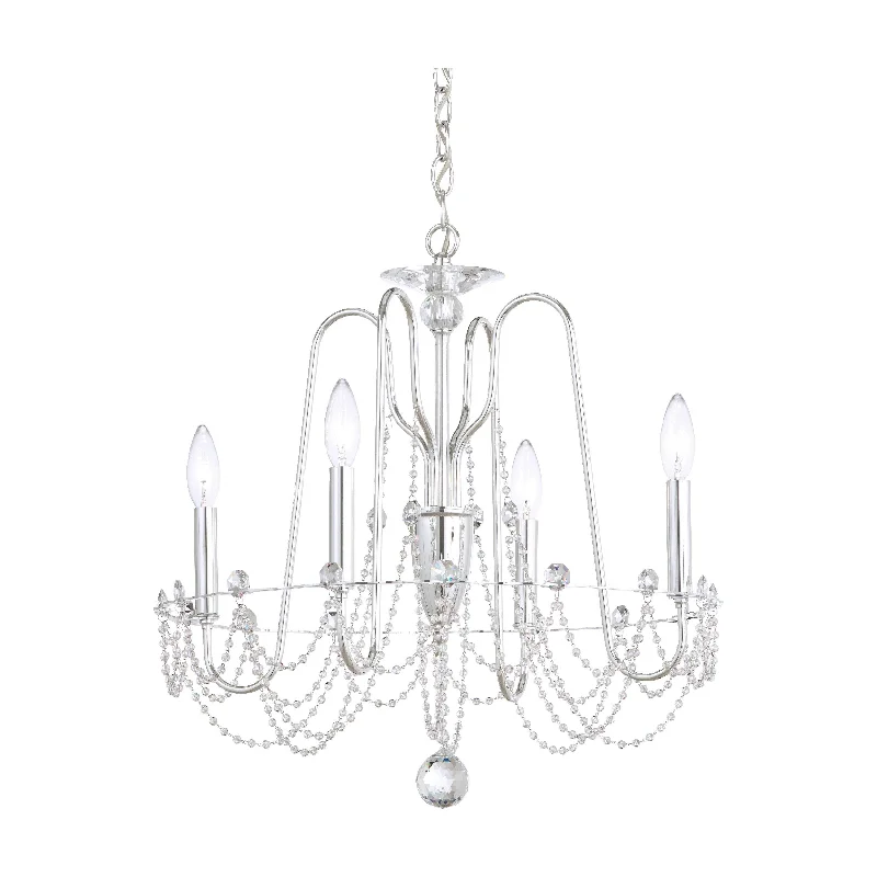 Chandeliers with Metal Frames in Silver FinishEsmery Chandelier