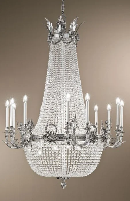 Chandeliers with Pendant Lights for a Stylish LookSilver Empire Chandelier