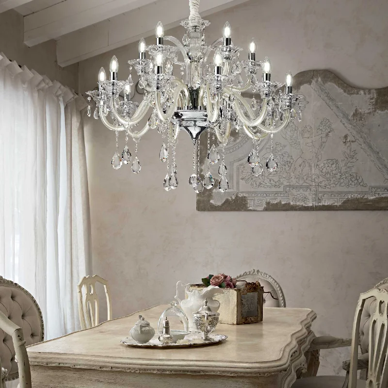 Chandeliers for Living Rooms to Create a Focal PointTraditional 15 Light Glass and Crystal Chandelier Chandeliers for Living Rooms to Create a Focal PointTraditional 15 Light Glass and Crystal Chandelier