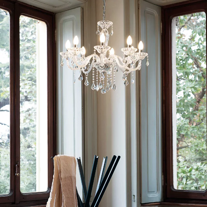 Chandeliers for High Ceilings to Fill Vertical SpaceTraditional 8 Light Blown Clear Glass Chandelier Chandeliers for High Ceilings to Fill Vertical SpaceTraditional 8 Light Blown Clear Glass Chandelier