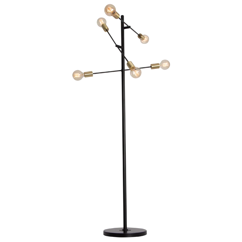 Industrial Style Floor Lamp with Exposed Bulbs for Loft Apartments6 Light Floor Lamp Industrial Style Floor Lamp with Exposed Bulbs for Loft Apartments6 Light Floor Lamp