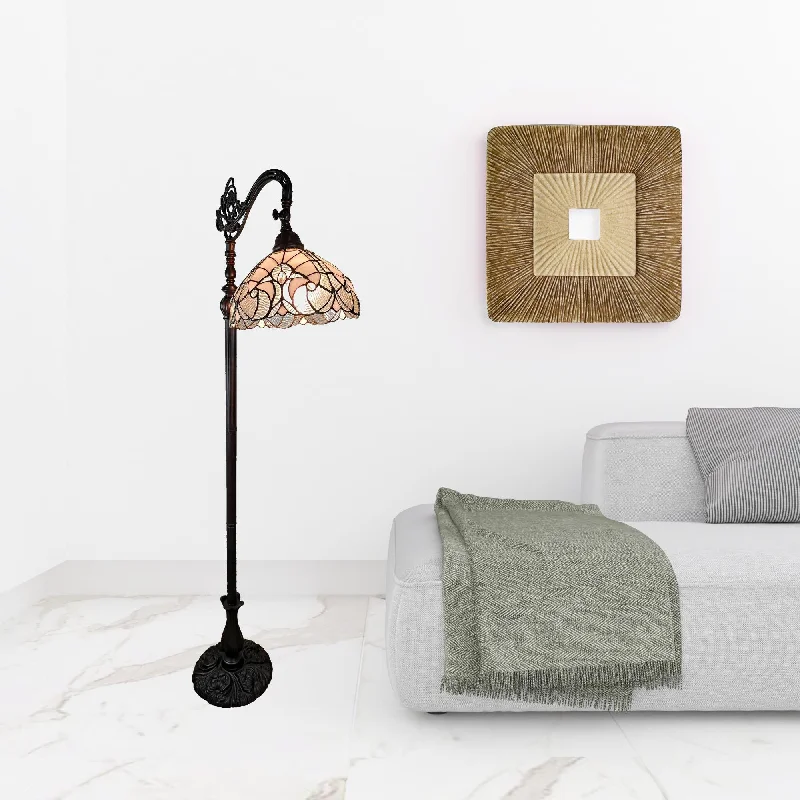 Industrial Style Floor Lamp with Exposed Bulbs for Loft Apartments62" Brown Traditional Shaped Floor Lamp With White Stained Glass Bowl Shade By Homeroots Industrial Style Floor Lamp with Exposed Bulbs for Loft Apartments62" Brown Traditional Shaped Floor Lamp With White Stained Glass Bowl Shade By Homeroots