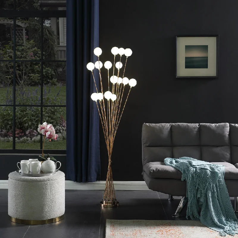 USB Charging Port Floor Lamp for Convenient Device Charging62" Golden Chrome Contemporary Multi Light LED Floor Lamp By Homeroots USB Charging Port Floor Lamp for Convenient Device Charging62" Golden Chrome Contemporary Multi Light LED Floor Lamp By Homeroots