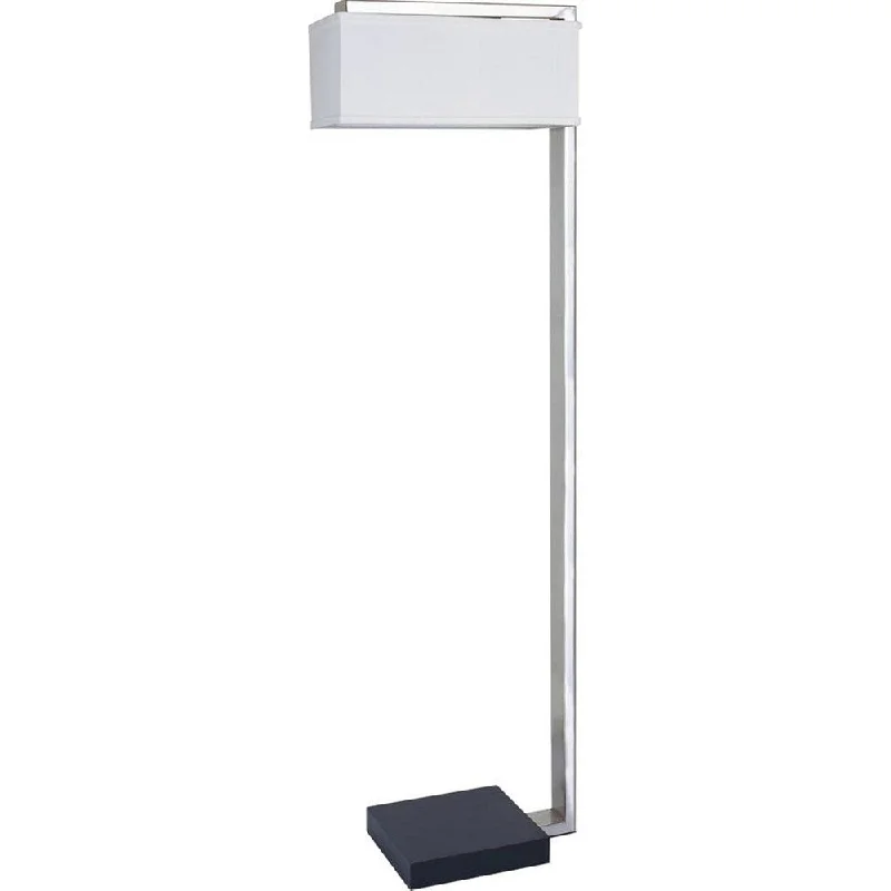 Modern Minimalist Floor Lamp for Contemporary Living Rooms62-inch Wood & Metal Floor Lamp with Brushed Steel & Black Finishes Modern Minimalist Floor Lamp for Contemporary Living Rooms62-inch Wood & Metal Floor Lamp with Brushed Steel & Black Finishes