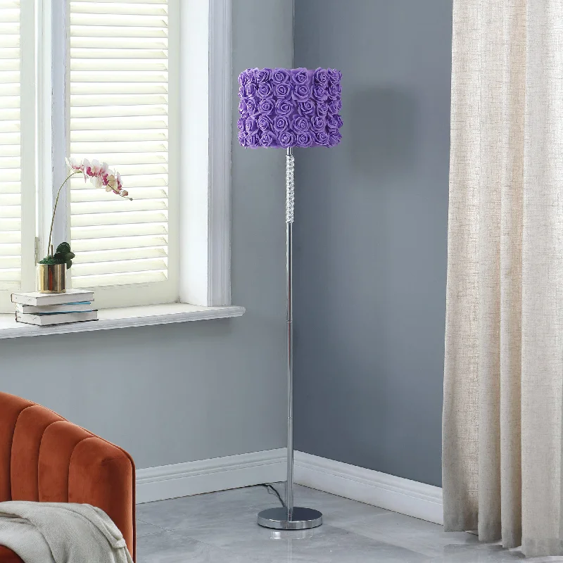 Dimmable Floor Lamp for Adjustable Lighting Ambiance63" Steel Traditional Shaped Floor Lamp With Lavender Drum Shade By Homeroots Dimmable Floor Lamp for Adjustable Lighting Ambiance63" Steel Traditional Shaped Floor Lamp With Lavender Drum Shade By Homeroots