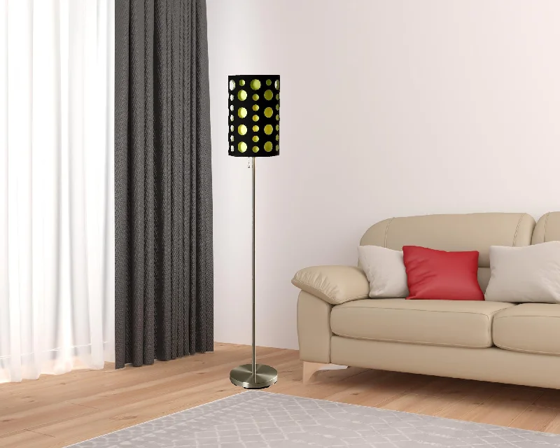 Industrial Style Floor Lamp with Exposed Bulbs for Loft Apartments66" Steel Novelty Floor Lamp With Black And Green Drum Shade By Homeroots Industrial Style Floor Lamp with Exposed Bulbs for Loft Apartments66" Steel Novelty Floor Lamp With Black And Green Drum Shade By Homeroots